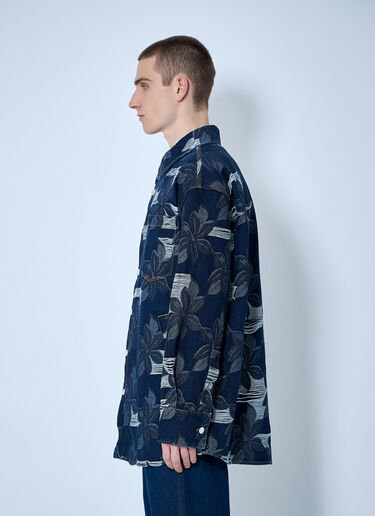 Gucci Floral Jacquared Denim Shirt Blue guc0160003