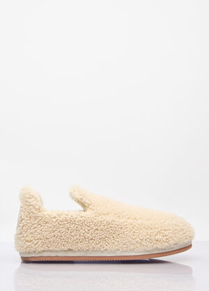Moncler Snug Shearling Flats Navy mon0158007