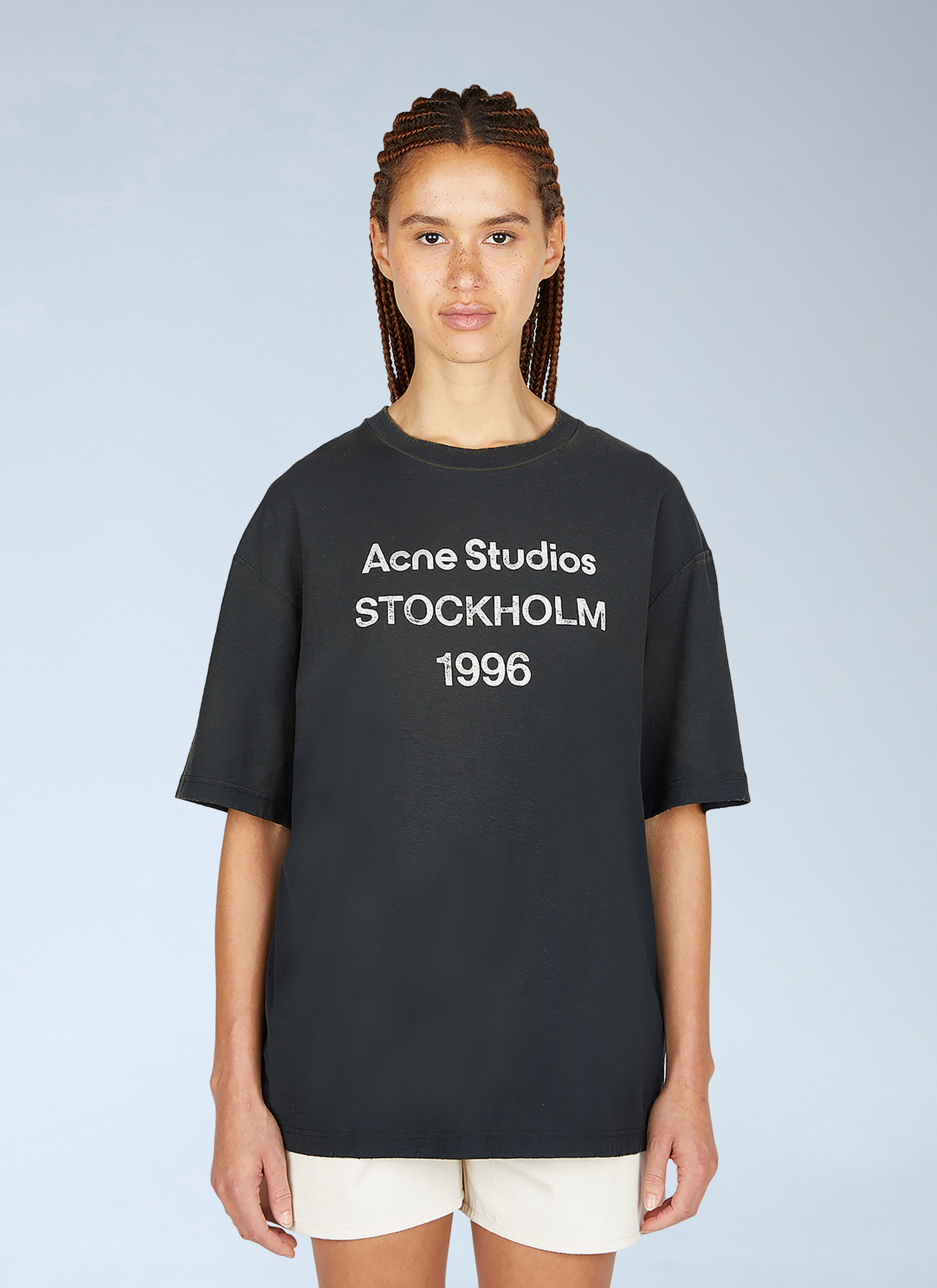 Acne Studios Logo Print T-Shirt in Black | LN-CC