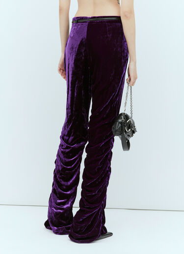 Gucci Horsebit Belt Velvet Pants Purple guc0254014