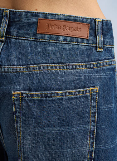 Palms Loose Denim Pants Palm Angels Palms Loose Denim Pants Light Blue pma0262118