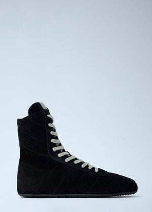 Rick Owens Quilted Minimal High Sneakers Black ric0165023