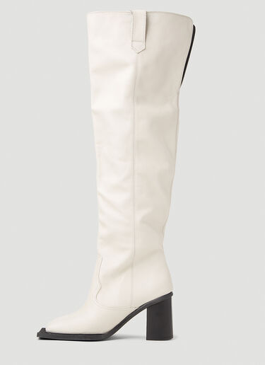Ninamounah Howl Knee High Boots White nmo0252010
