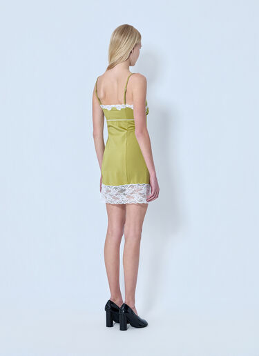 Chloé Lace Trimmed Slip Dress Green chl0264012