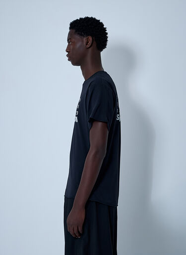 MM6 Maison Margiela x Salomon 徽标图案 T 恤 黑色 mms0161004