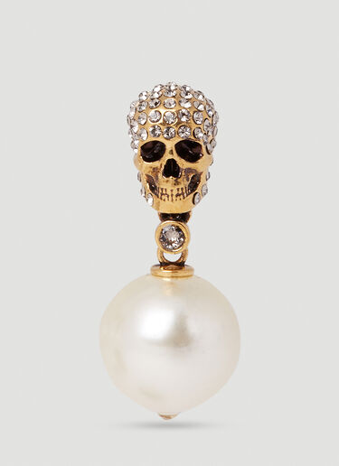 Alexander McQueen Pave Skull Earrings Gold amq0251068