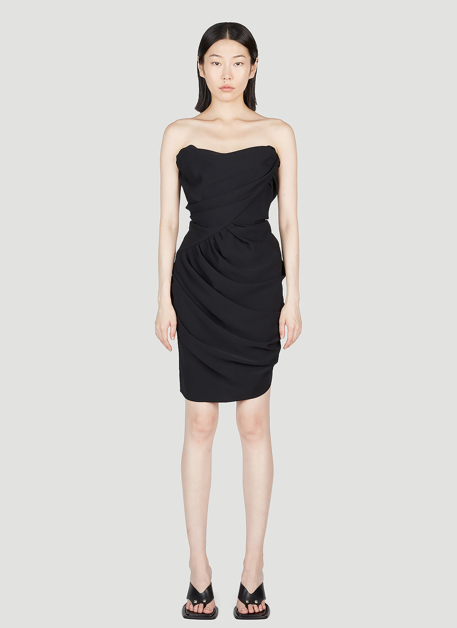 Shop Vivienne Westwood Pointed Corset Dress In Black