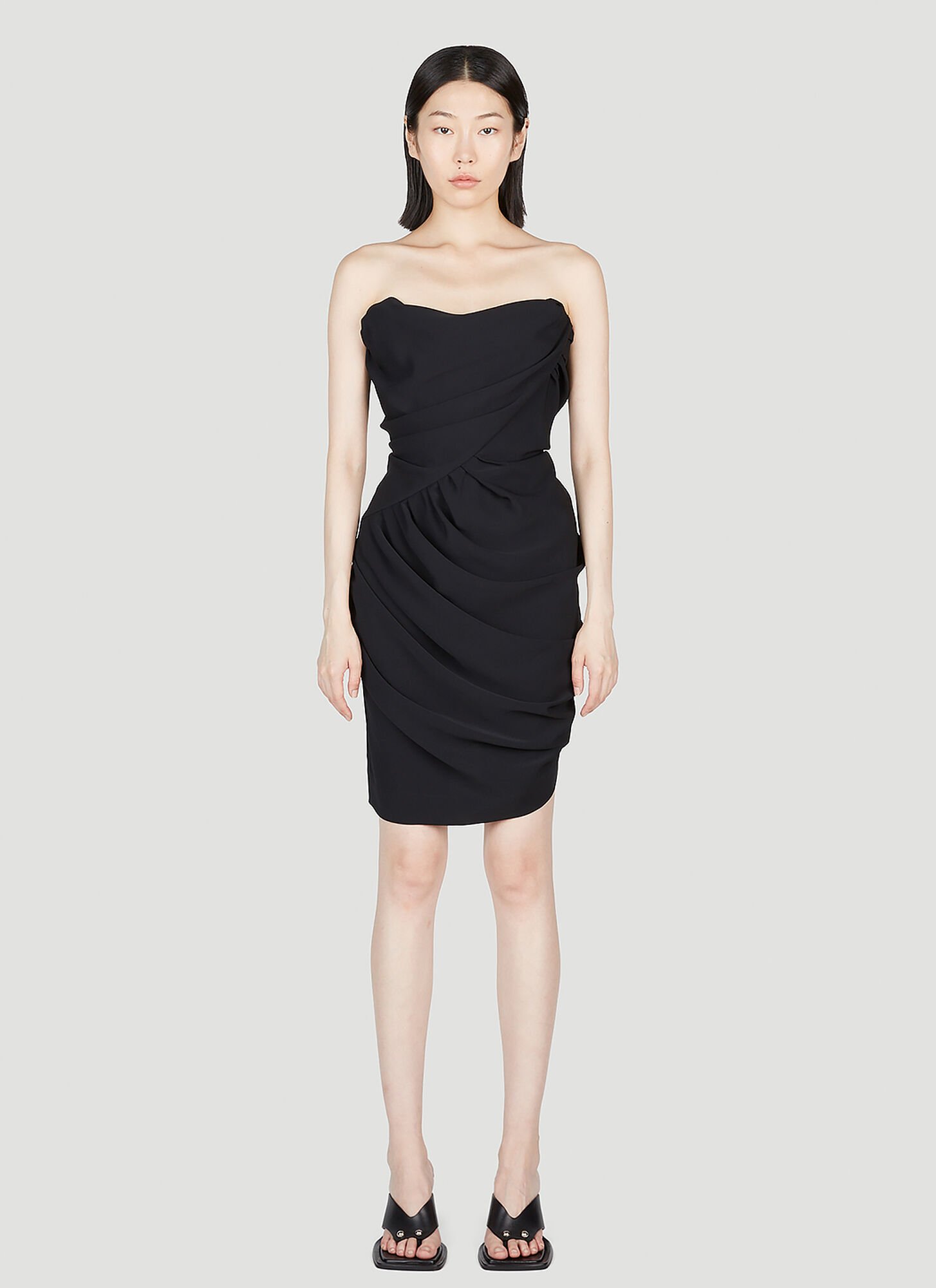 Vivienne Westwood Gathered-detail Strapless Dress In Black