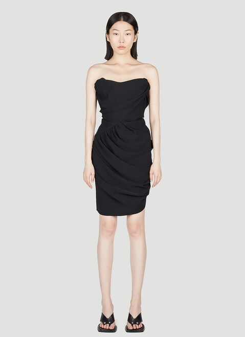 Balenciaga Pointed Corset Dress Black bal0251003