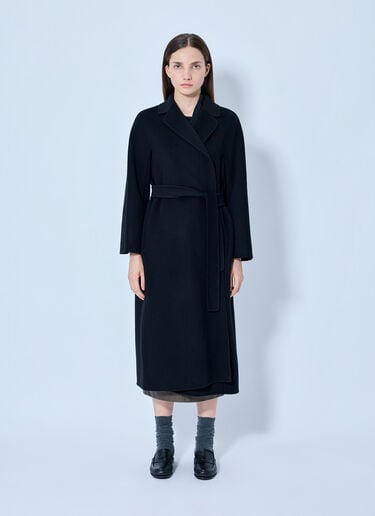 Max Mara Belted Wool Coat Black max0265221