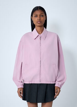 Prada Gabardine Blouson Jacket White pra0262125