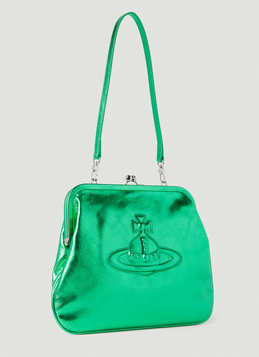 Vivienne Westwood Injected Orb Clutch Bag Green vvw0251065
