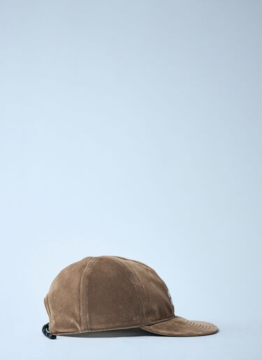 Miu Miu Velvet Baseball Cap Brown miu0359007