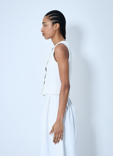 Max Mara Cotton Waistcoat White max0260010