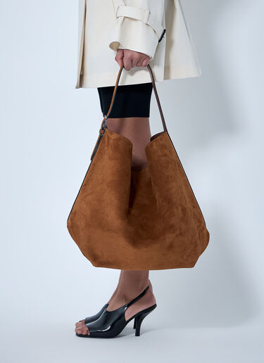 TOTEME Suede Belted Tote Bag Brown tot0257041