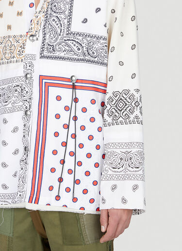 Bandana Patchwork Concho Shirt Children Of The Discordance Bandana Patchwork Concho Shirt White cod0151005