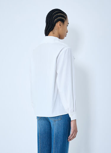 Chloé Embroidered Lavallière Shirt White chl0259007