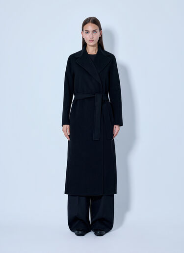 LN-CC® - Max Mara: Belted Wool Coat - Black Max Mara Belted Wool Coat Black max0266094