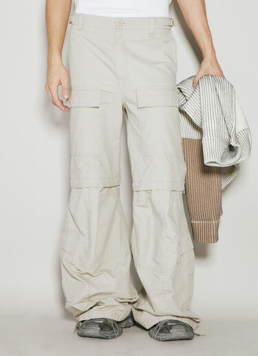 Balenciaga Flared Cargo Pants Beige bal0154007