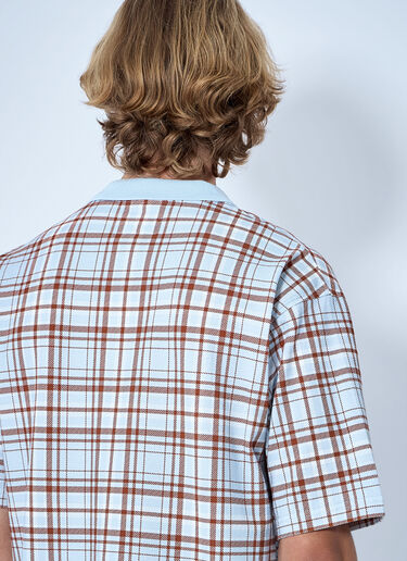 LN-CC® - Bott: Plaid Polo Shirt - Blue Bott Plaid Polo Shirt Blue bot0165007