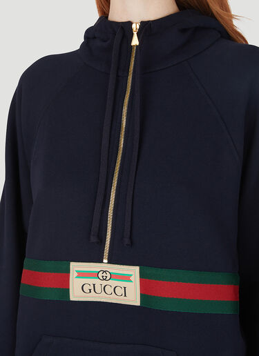 Gucci ウェブトリム フーデッド スウェットシャツ ブラック guc0247074