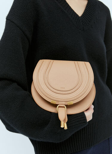 Chloé 마시 스몰 Saddle 백 베이지 chl0255052