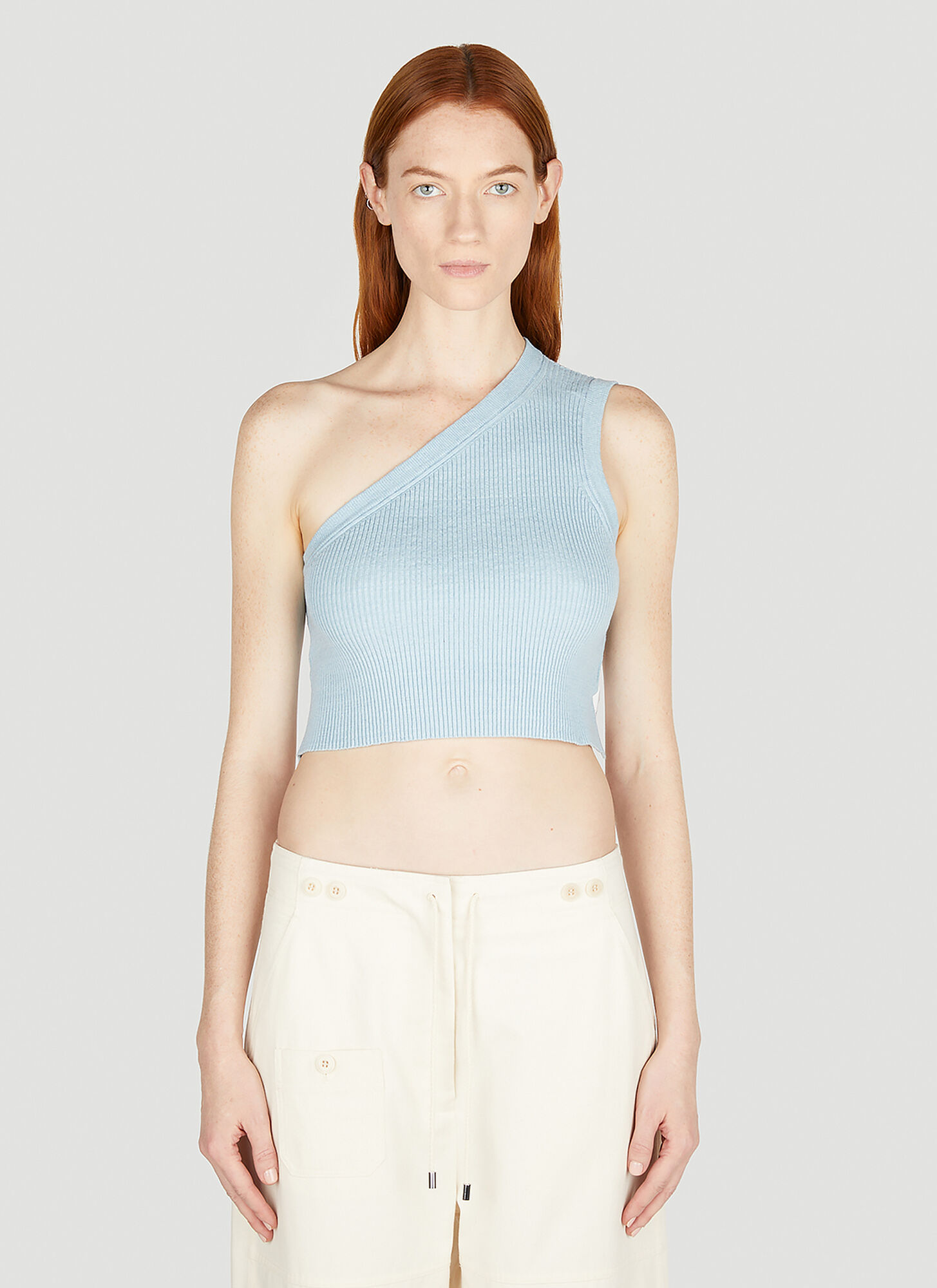 Jacquemus Blue Le Raphia 'la Maille Ascu' Tank Top