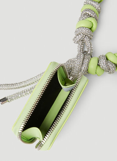 KARA Crystal Cord Chain Wallet Green kar0252003