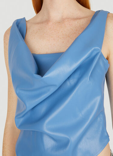 Petra Cowl Neck Top Nanushka Petra Cowl Neck Top Blue nan0249003