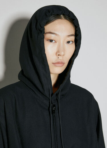 Flannel Hooded Sweatshirt Y-3 Flannel Hooded Sweatshirt Black yyy0354005