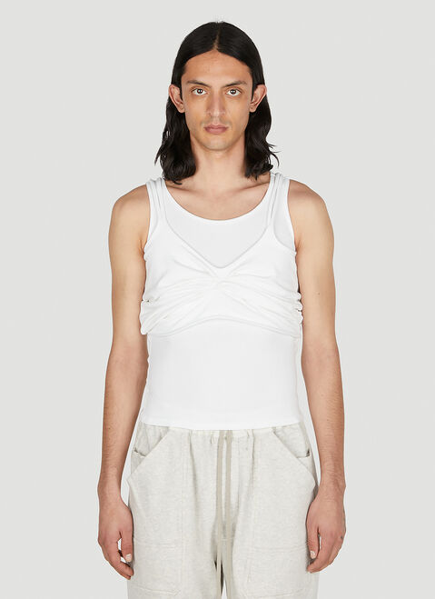 Charlie Constantinou Draped Tank Top Blue cco0154007