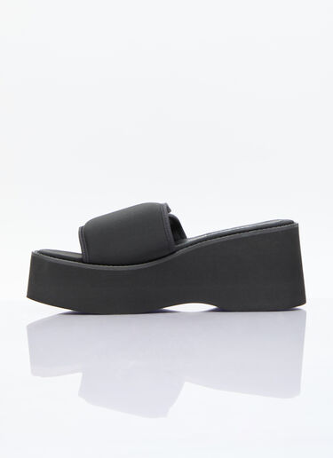 Courrèges Scuba Wave Platform Slides Black cou0255023