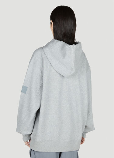 Y-3 Logo Print Hooded Sweatshirt Grey yyy0352024