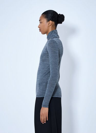 LN-CC® - Jil Sander: Quarter-Zip Long Sleeve Top - Grey Jil Sander Quarter-Zip Long Sleeve Top Grey jil0265006