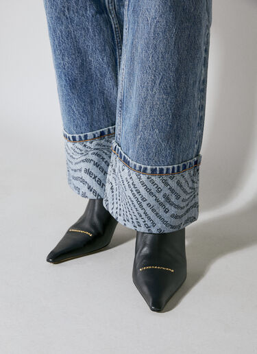 Alexander Wang Wave Cuff Wide Jeans Blue awg0253003