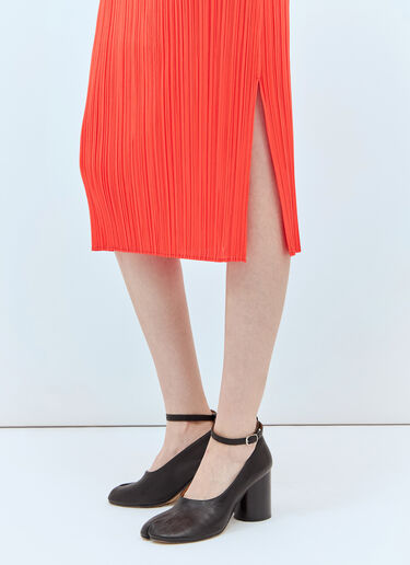 Pleats Please Issey Miyake 먼슬리 컬러: 에이프릴 미디 드레스 오렌지 plp0257001