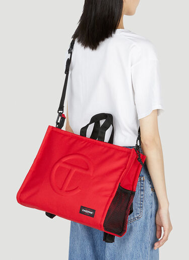 Eastpak x Telfar 쇼퍼 컨버터블 미디엄 토트백 레드 est0353007
