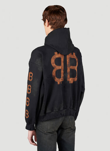 Balenciaga Crypto BB Hooded Sweatshirt Black bal0153003