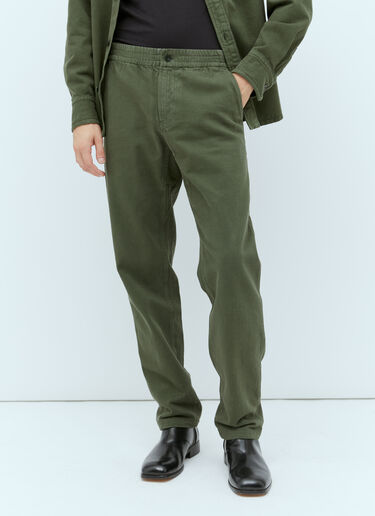 A.P.C. Men's Chuck Elasticated Waistband Pants in Green