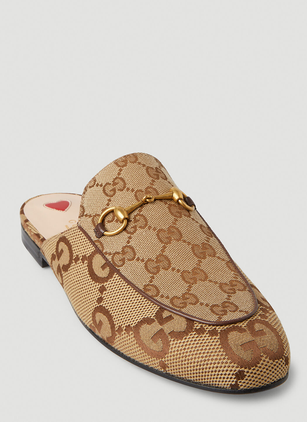 Gucci princetown cheap gg canvas mule