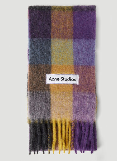 Acne Studios 체크 로고 패치 스카프 멀티컬러 acn0252074