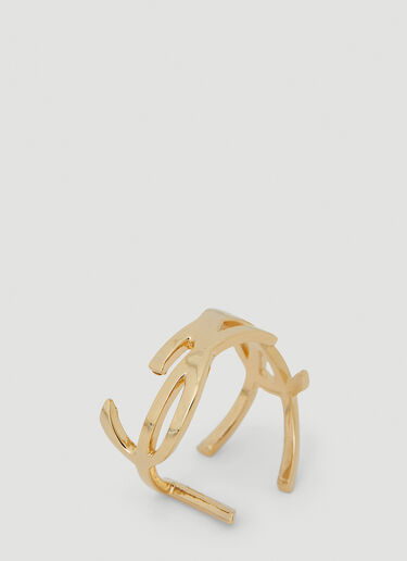 Saint Laurent Monogram Ring Gold sla0252092