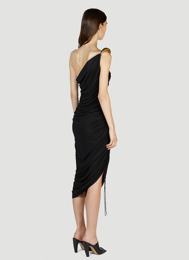 Draped One Shoulder Dress Bottega Veneta Draped One Shoulder Dress Black bov0251105