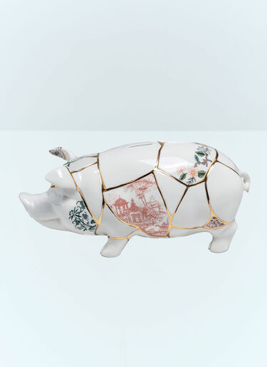 Seletti Kintsugi Piggy Bank White wps0691654