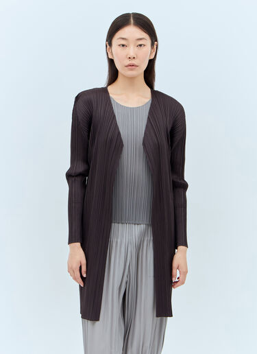 Pleats Please Issey Miyake Monthly Colors: April 长款开衫 黑色 plp0257006