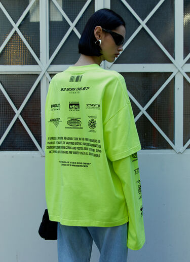 VTMNTS Barcode Definition Long Sleeve T-Shirt Yellow vtm0354007