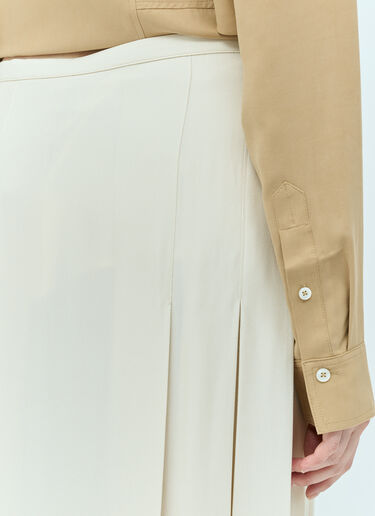 TOTEME Pleated Wrap Maxi Skirt Cream tot0255015