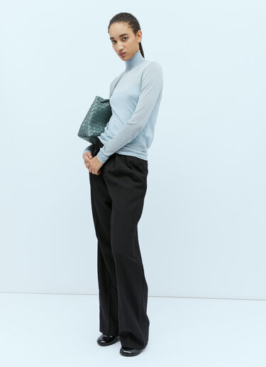 Max Mara 글리터 하이넥 스웨터 블루 max0254093