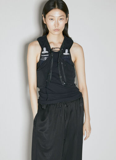 MM6 Maison Margiela x Salomon Logo Applique Lycra Gilet Black mms0354002