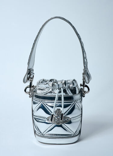 Vivienne Westwood Small Kitty Bucket Bag Silver vvw0259001
